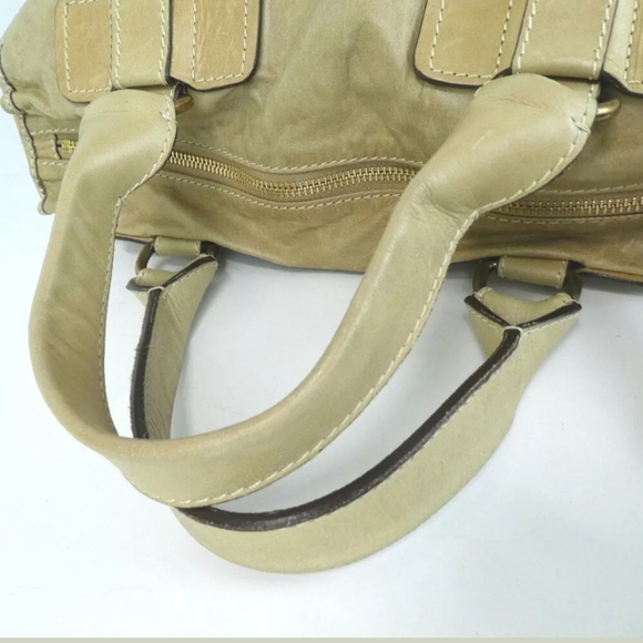 AUTHENTIC CHLOE 010756 BAY HANDBAG LEATHER TAN. - Picture 3 of 8